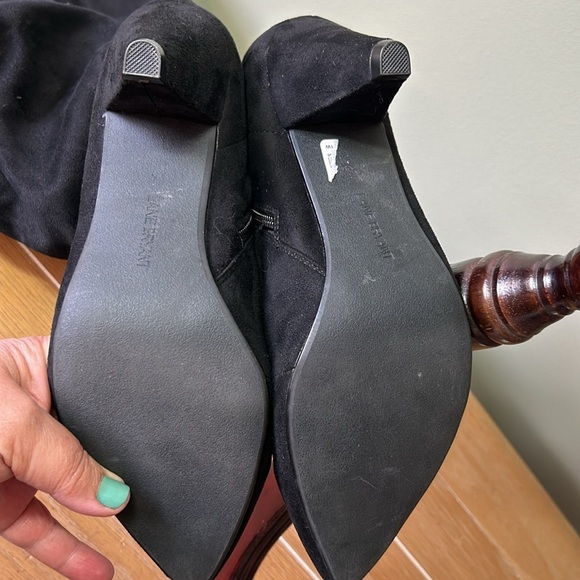 Lane Bryant heeled boots size 11 W inside zipper soft faux suede new 3.5” heel - Picture 9 of 17